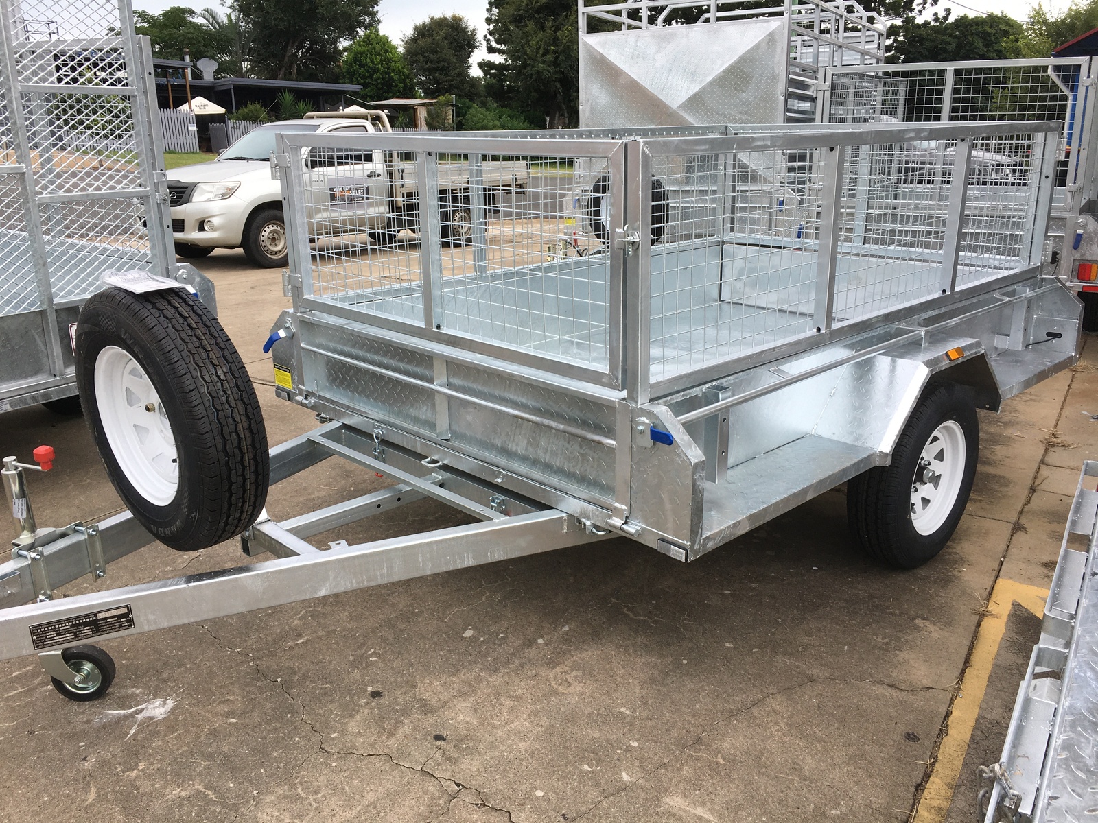 8x5 Premium Heavy Duty Box Trailer Tipping Hot Dipped Galvanised 750kg ...