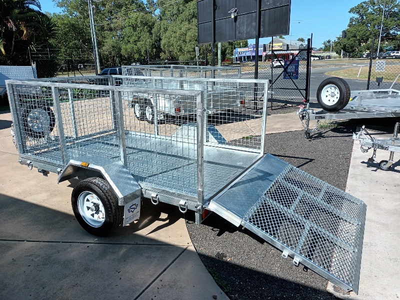 New 2024 Electric Golf Cart Combined With 8x5 Tilt Golf Cart Trailer 