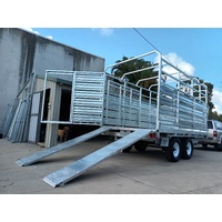 12 x 7 ft Tandem Flat Deck Cattle Trailer ATM 3500kg - 4490kg